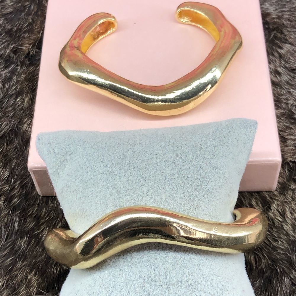 Gold Wave Cuff Bracelet